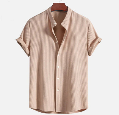 Men's Casual Short-Sleeve Button-Down Shirt – Lightweight, Stylish, & Breathable