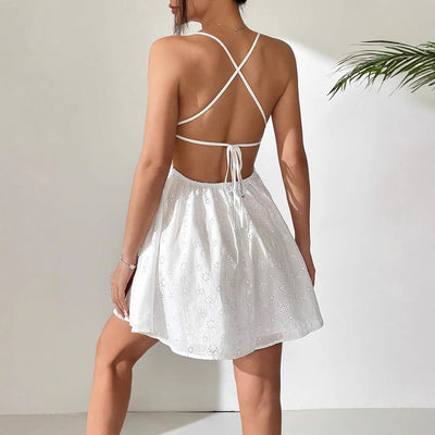 Eyelet Little White Dress