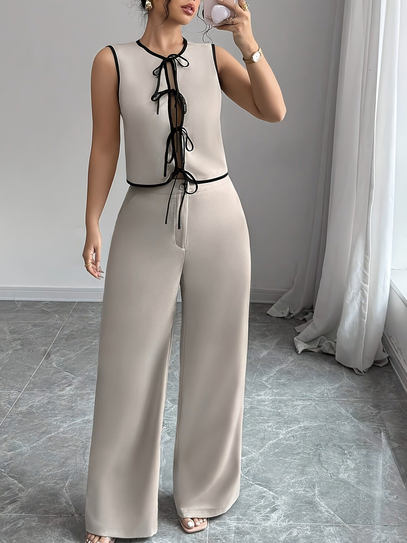 DIane Wide Leg Pants Set