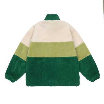 Men's Color Block Sherpa Fleece Jacket