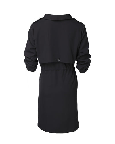 Mid-length Rolled Sleeves Trench Coat