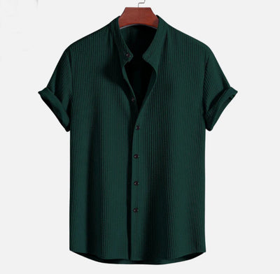 Men's Casual Short-Sleeve Button-Down Shirt – Lightweight, Stylish, & Breathable