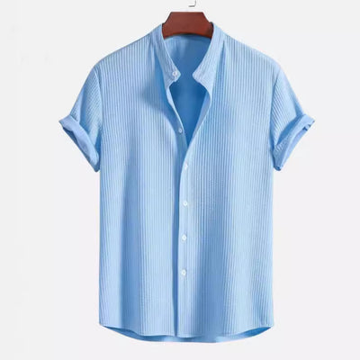 Men's Casual Short-Sleeve Button-Down Shirt – Lightweight, Stylish, & Breathable