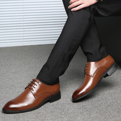 Sleek Men's Leather Oxford Shoes – Style in Black & Brown