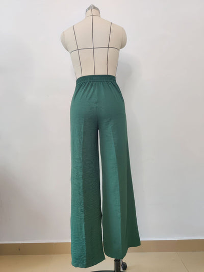 London Pleated Wide-leg Pants