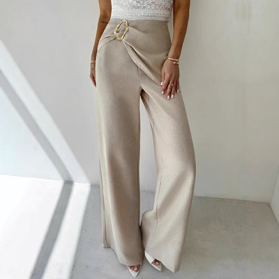 High Waist Wide Leg Dress Pants