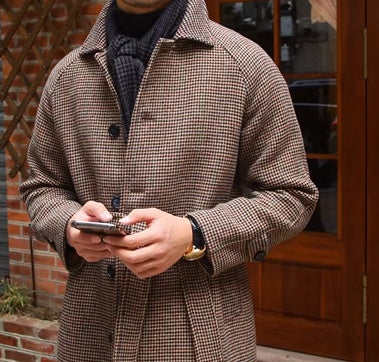 Luxurious Men's Wool Blend Belted Overcoat – Classic and Cozy
