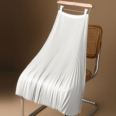 Satin Pleated Skirt