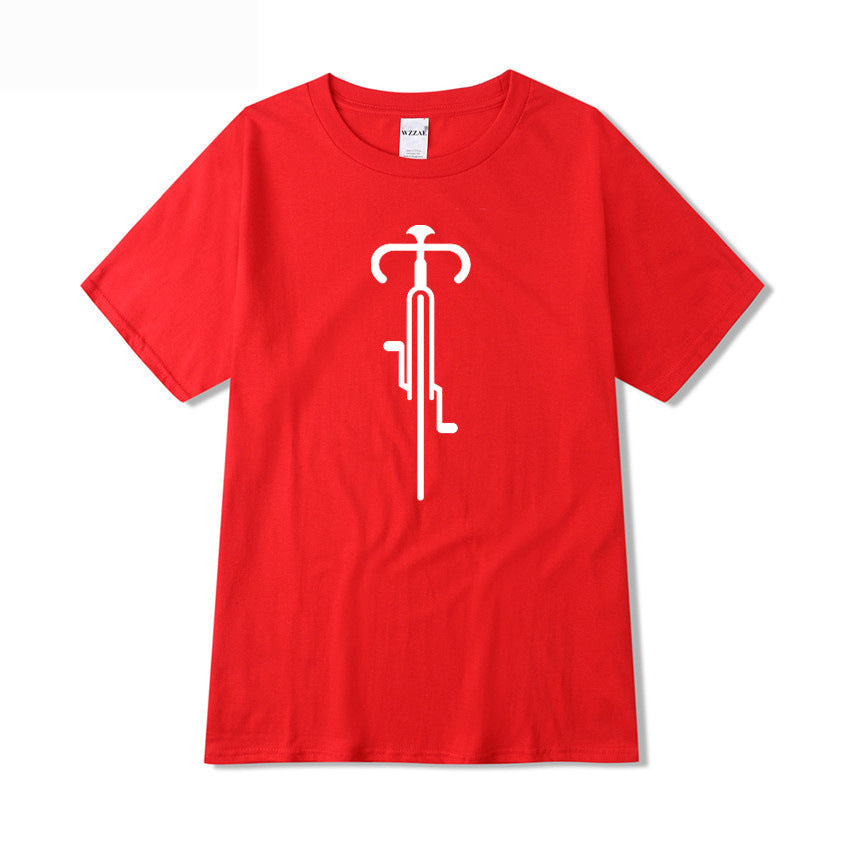 Men's Light Blue Graphic T-Shirt with Unique Bicycle Design – Comfortable, Modern & Stylish