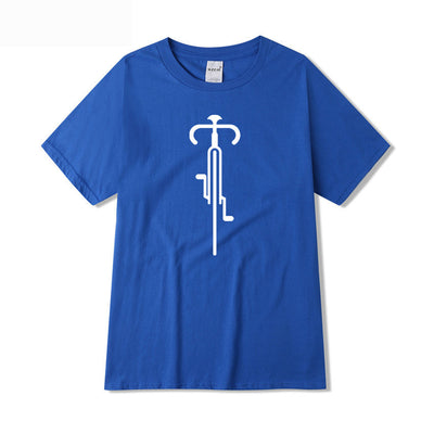 Men's Light Blue Graphic T-Shirt with Unique Bicycle Design – Comfortable, Modern & Stylish