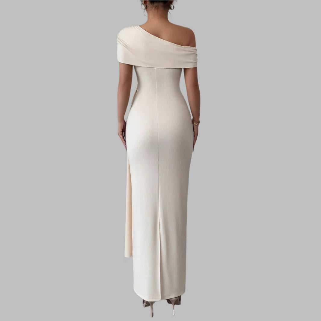 Strapless Solid Color Sleeveless Sheath Dress