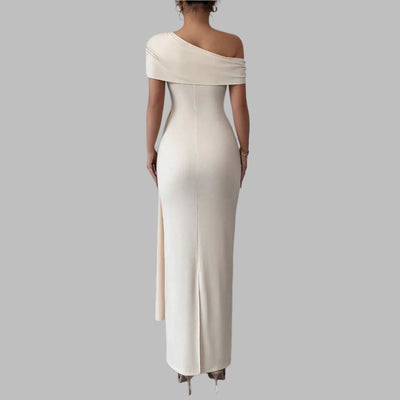 Strapless Solid Color Sleeveless Sheath Dress