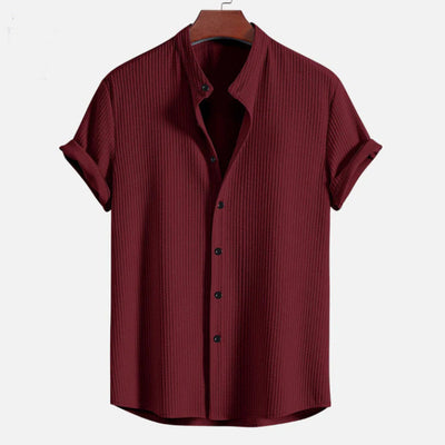 Men's Casual Short-Sleeve Button-Down Shirt – Lightweight, Stylish, & Breathable