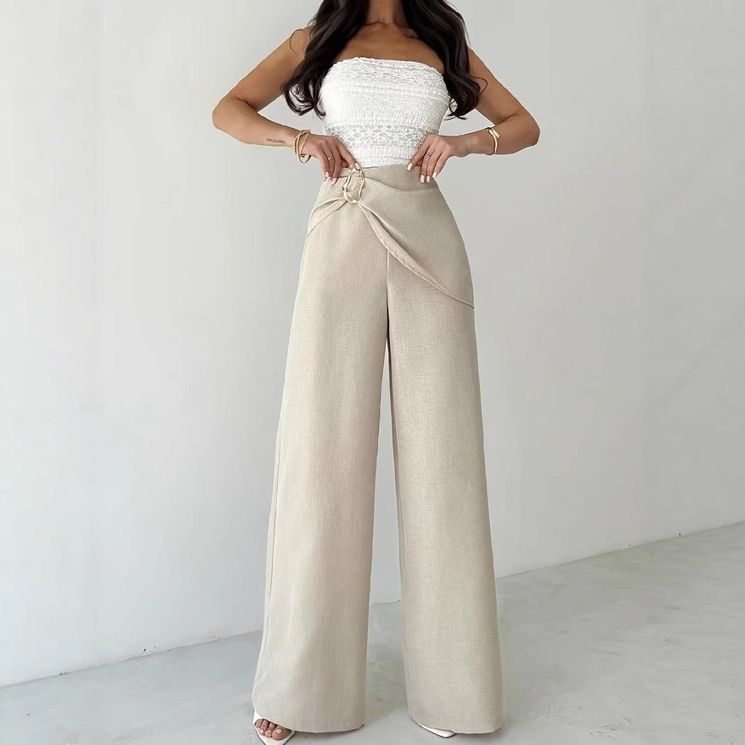 High Waist Wide Leg Dress Pants
