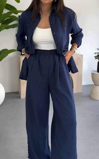 Lucia Loose Top And Wide Leg Pants Set