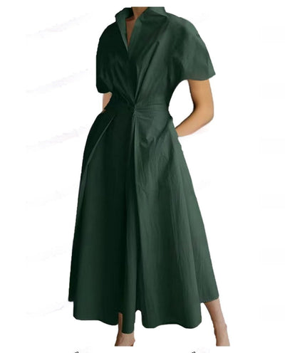 Polo Collar Swing Dress