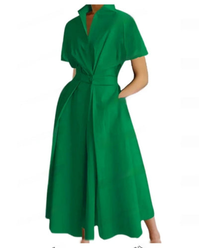 Polo Collar Swing Dress