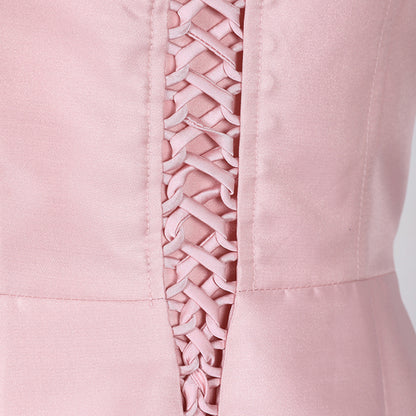 Large Flower Stitching Sleeveless Dress