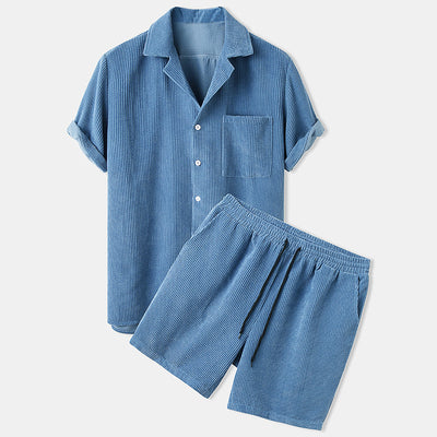 Men's Casual Loungewear Set – Soft, Comfortable, Versatile Shorts & Shirt