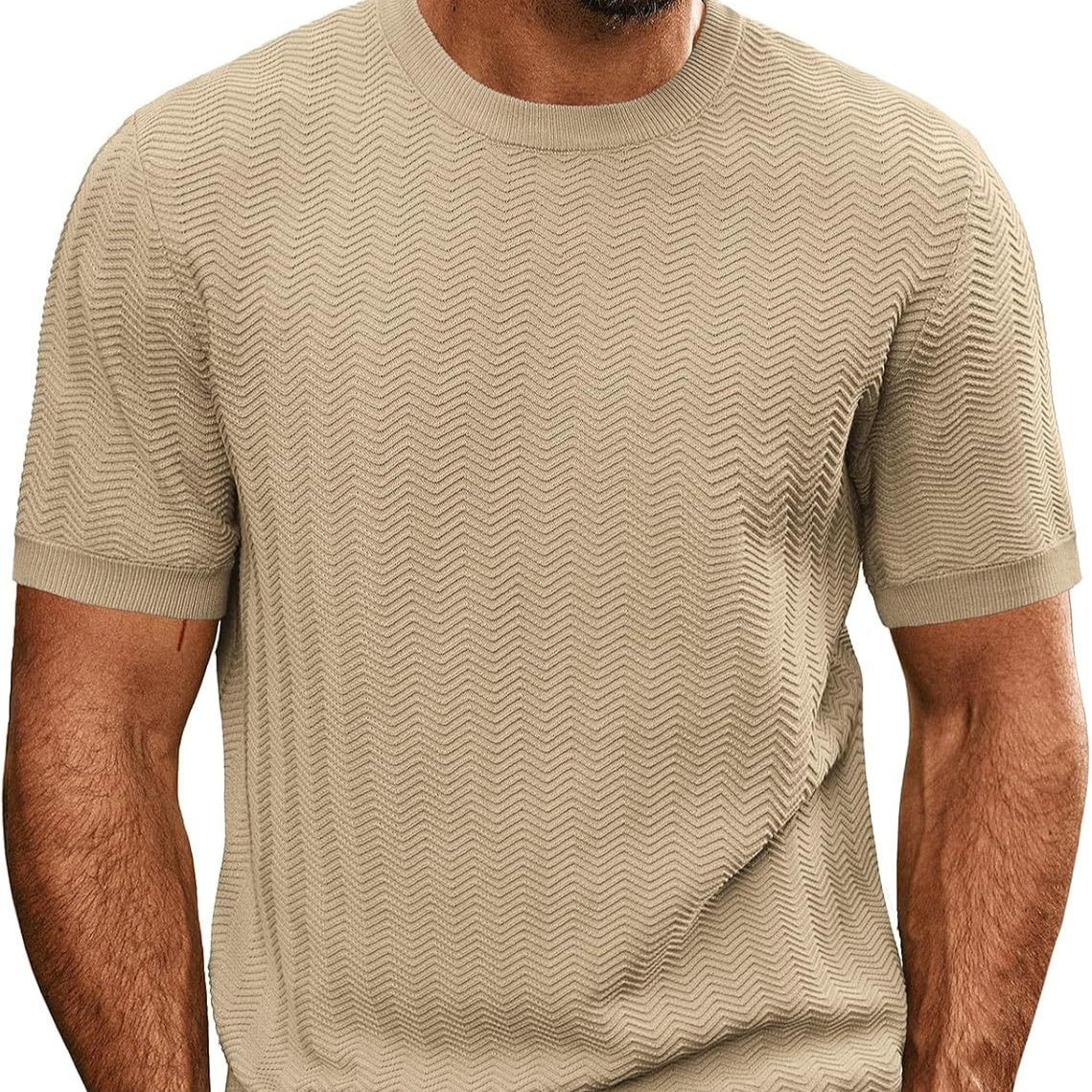 Men's Summer Hollow Breathable Sweater Solid Color T-shirt