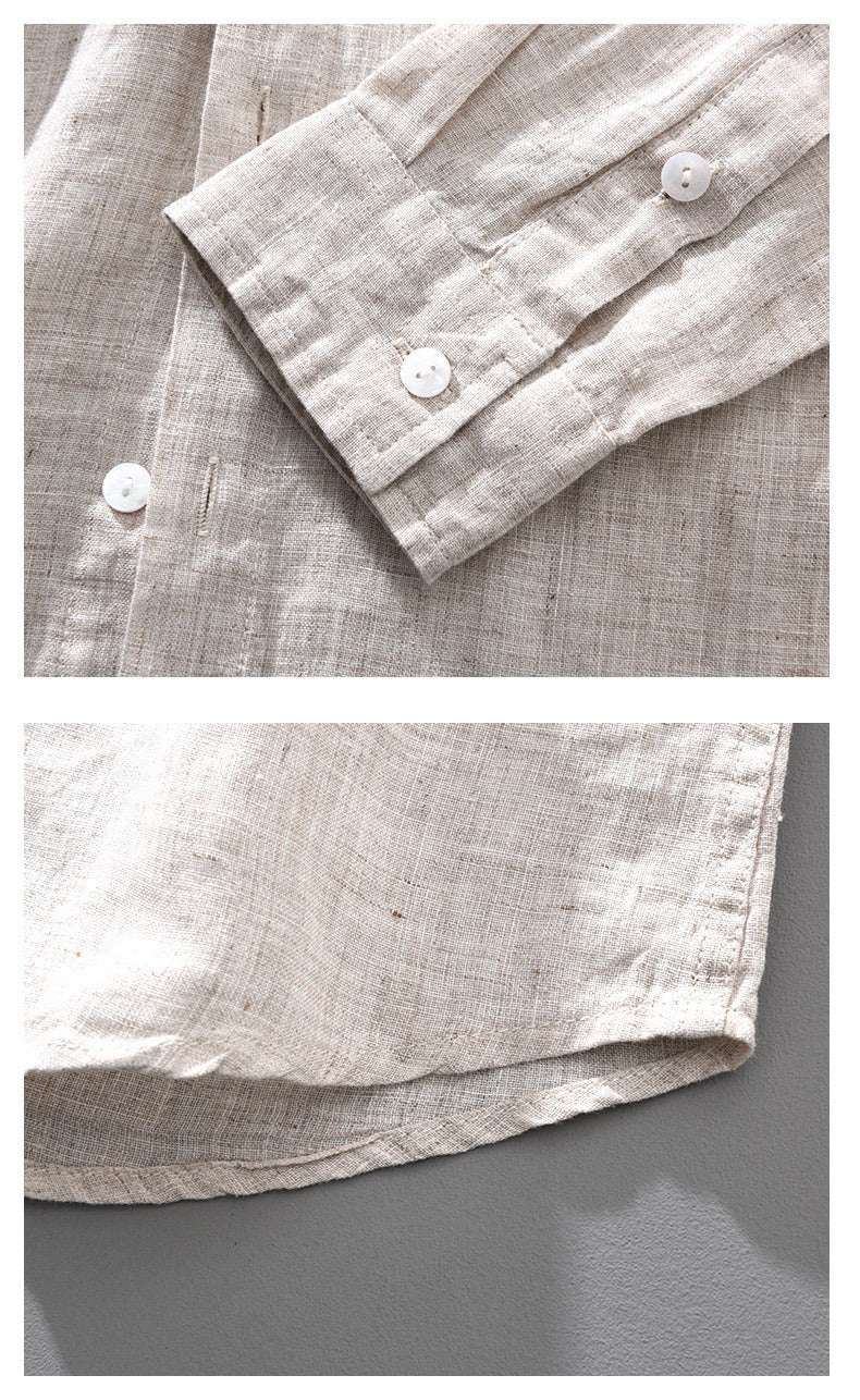 Men's Linen-Blend Casual Shirt – Lightweight, Breathable & Stylish