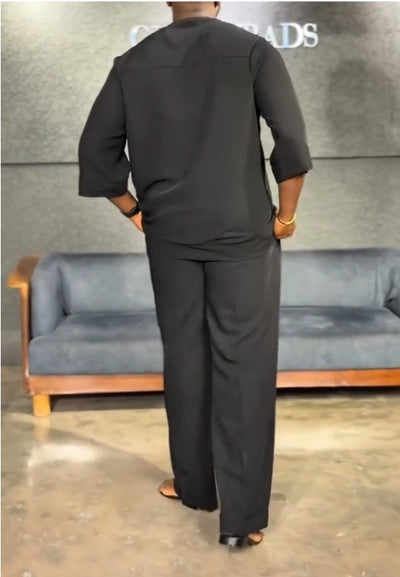 Black Shirt And Pants Set