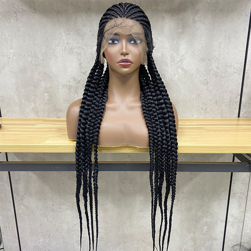 Straight Back Cornrows Braided Wig