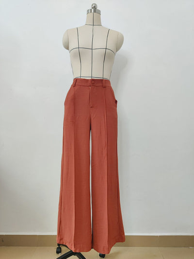 London Pleated Wide-leg Pants