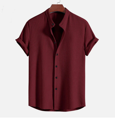 Men's Casual Short-Sleeve Button-Down Shirt – Lightweight, Stylish, & Breathable