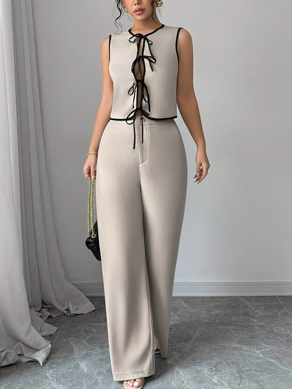 DIane Wide Leg Pants Set