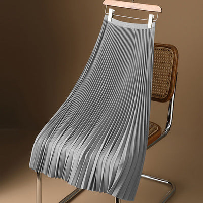Satin Pleated Skirt