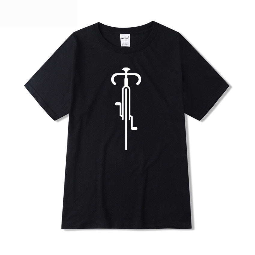 Men's Light Blue Graphic T-Shirt with Unique Bicycle Design – Comfortable, Modern & Stylish