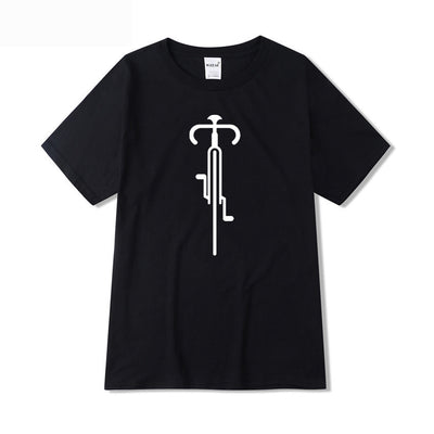 Men's Light Blue Graphic T-Shirt with Unique Bicycle Design – Comfortable, Modern & Stylish
