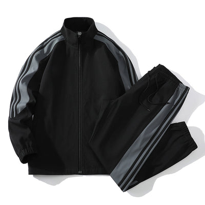 Men's Casual Tracksuit Set with Stripes – Comfortable, Stylish, Athleticwear