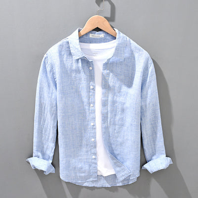 Men's Linen-Blend Casual Shirt – Lightweight, Breathable & Stylish