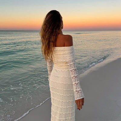 Off-shoulder Lace Dress