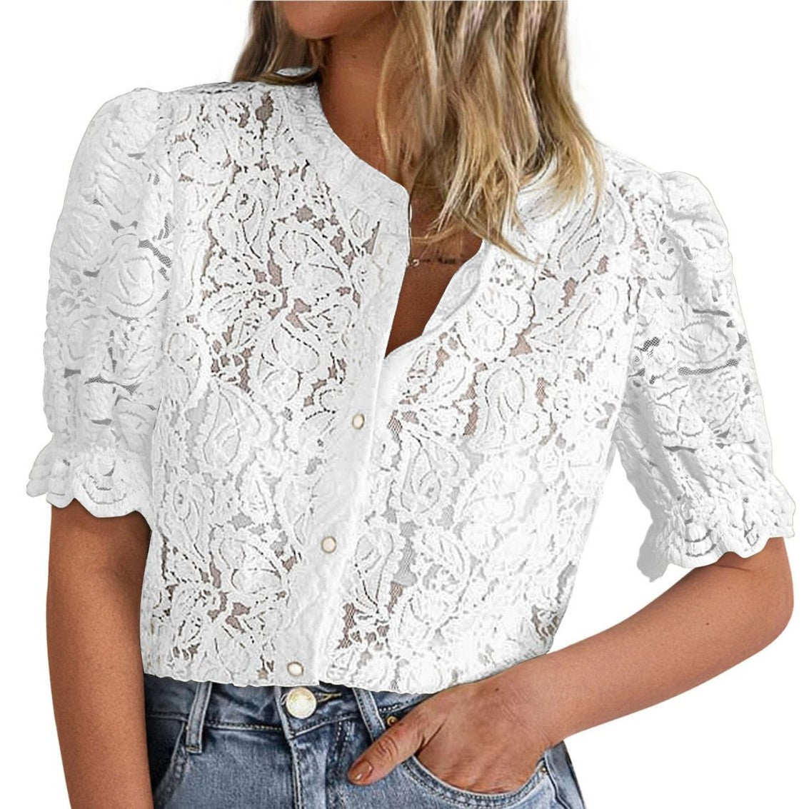 Lacy Short Sleeve