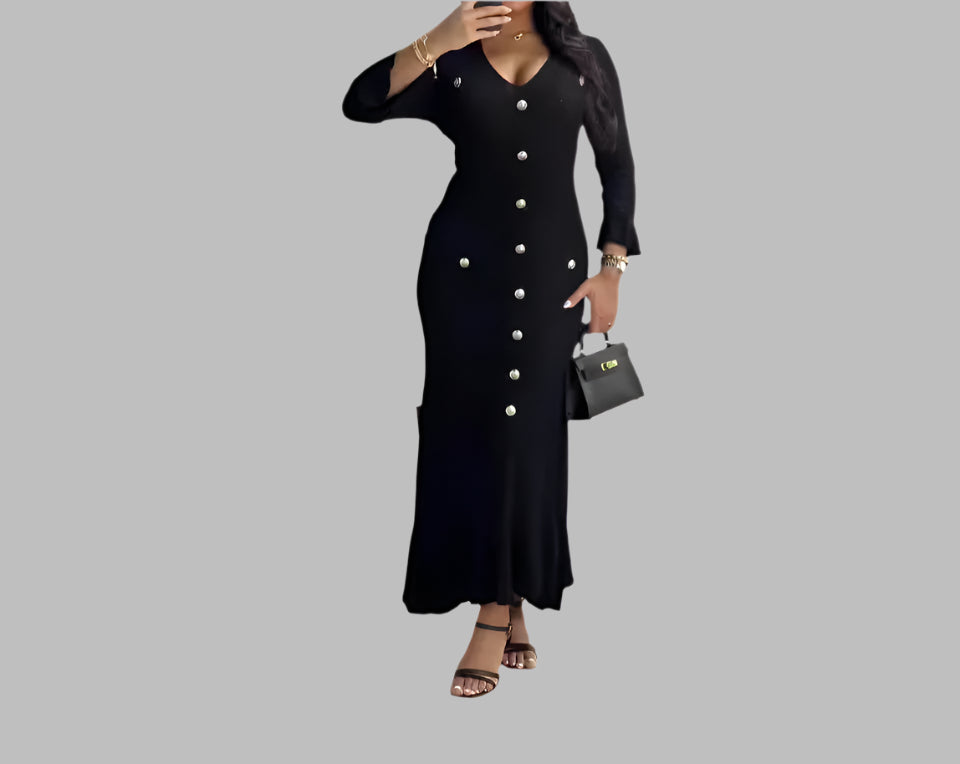 Slim Fit Long Sleeve Knit Dress