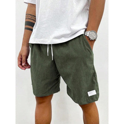 Fashion Personality Solid Color Flip Men's Shorts