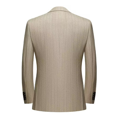 Men's Classic Pinstripe Suit Set – Tailored Two-Piece Business Attire for Formal & Professional Events
