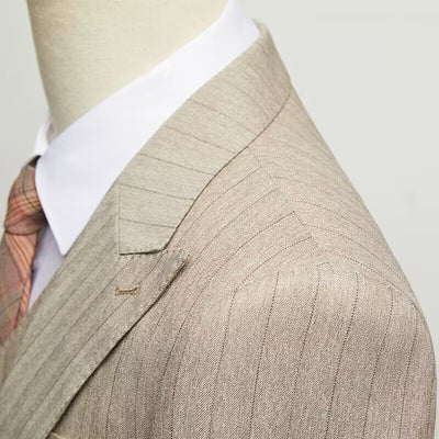 Men's Classic Pinstripe Suit Set – Tailored Two-Piece Business Attire for Formal & Professional Events