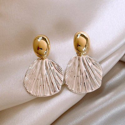 C- Ring Shell Tassel Delicate Earrings