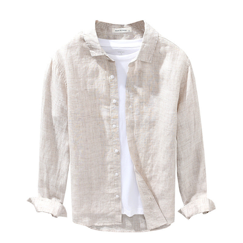 Men's Linen-Blend Casual Shirt – Lightweight, Breathable & Stylish