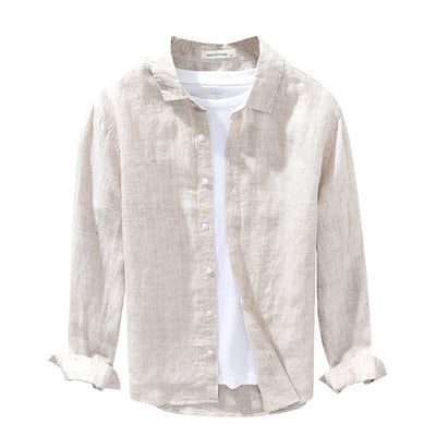 Men's Linen-Blend Casual Shirt – Lightweight, Breathable & Stylish