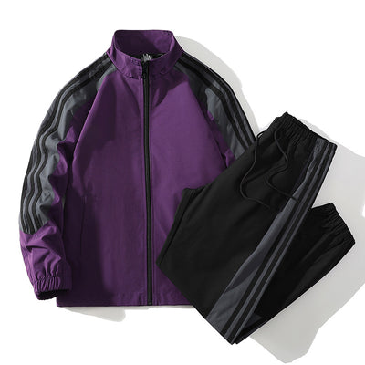 Men's Casual Tracksuit Set with Stripes – Comfortable, Stylish, Athleticwear