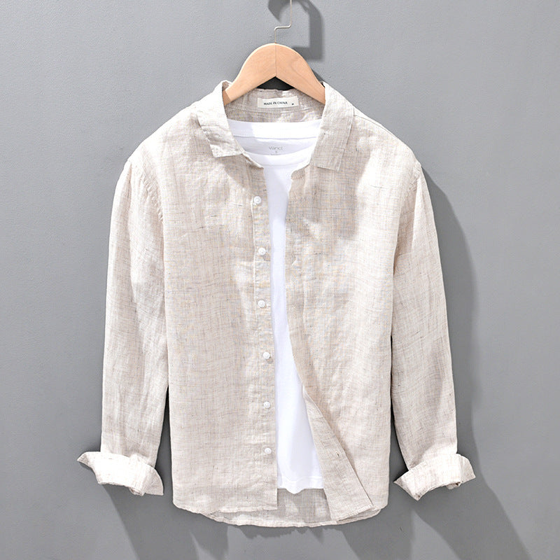 Men's Linen-Blend Casual Shirt – Lightweight, Breathable & Stylish
