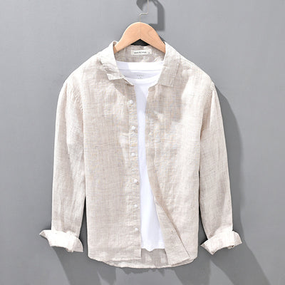 Men's Linen-Blend Casual Shirt – Lightweight, Breathable & Stylish