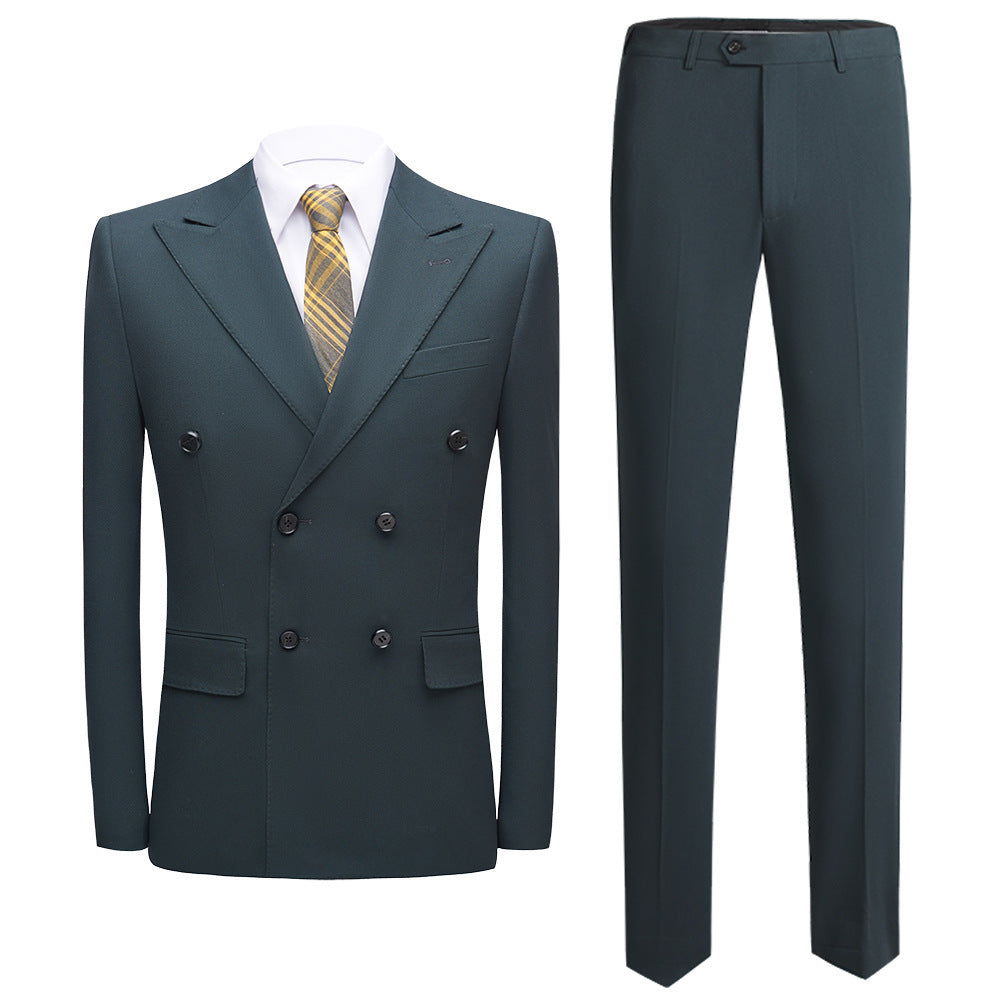 Men's Classic Double-Breasted Suit Set – Elegant Business Attire for Formal & Professional Events