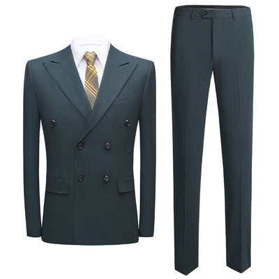 Men's Classic Double-Breasted Suit Set – Elegant Business Attire for Formal & Professional Events
