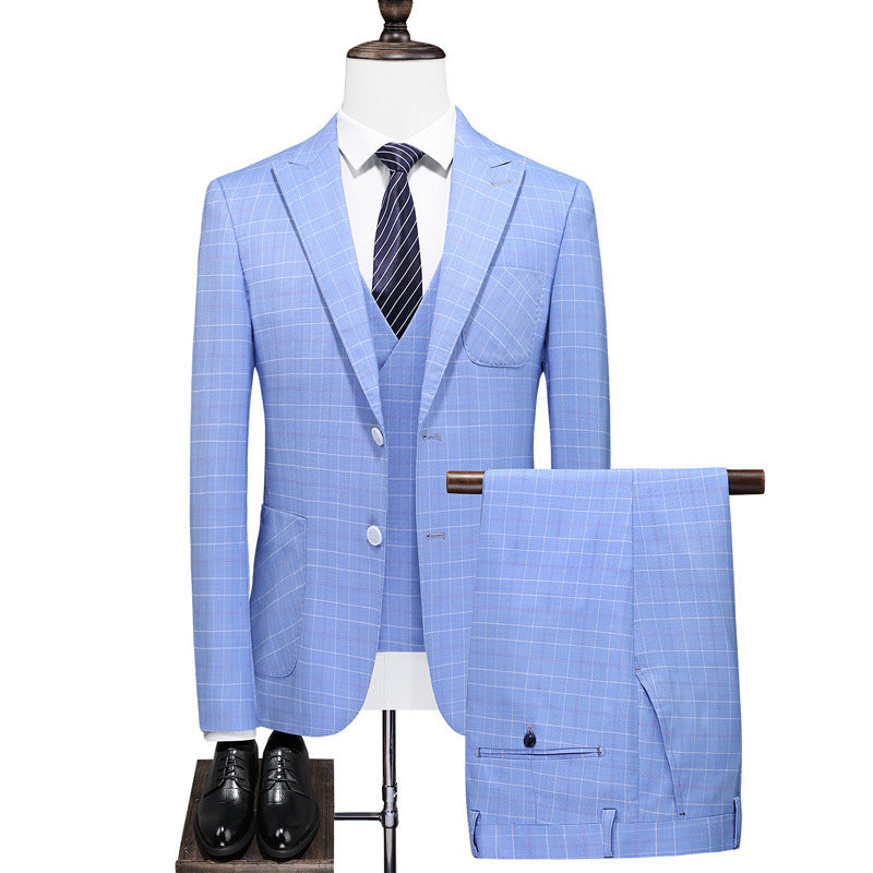 Men's Business Casual Suit Three-piece
